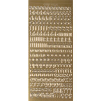 abc geschwungen Höhe 8 mm gold
