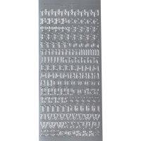 ABC geschwungen Höhe 12 mm silber