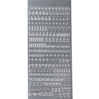 abc geschwungen Höhe 8 mm silber